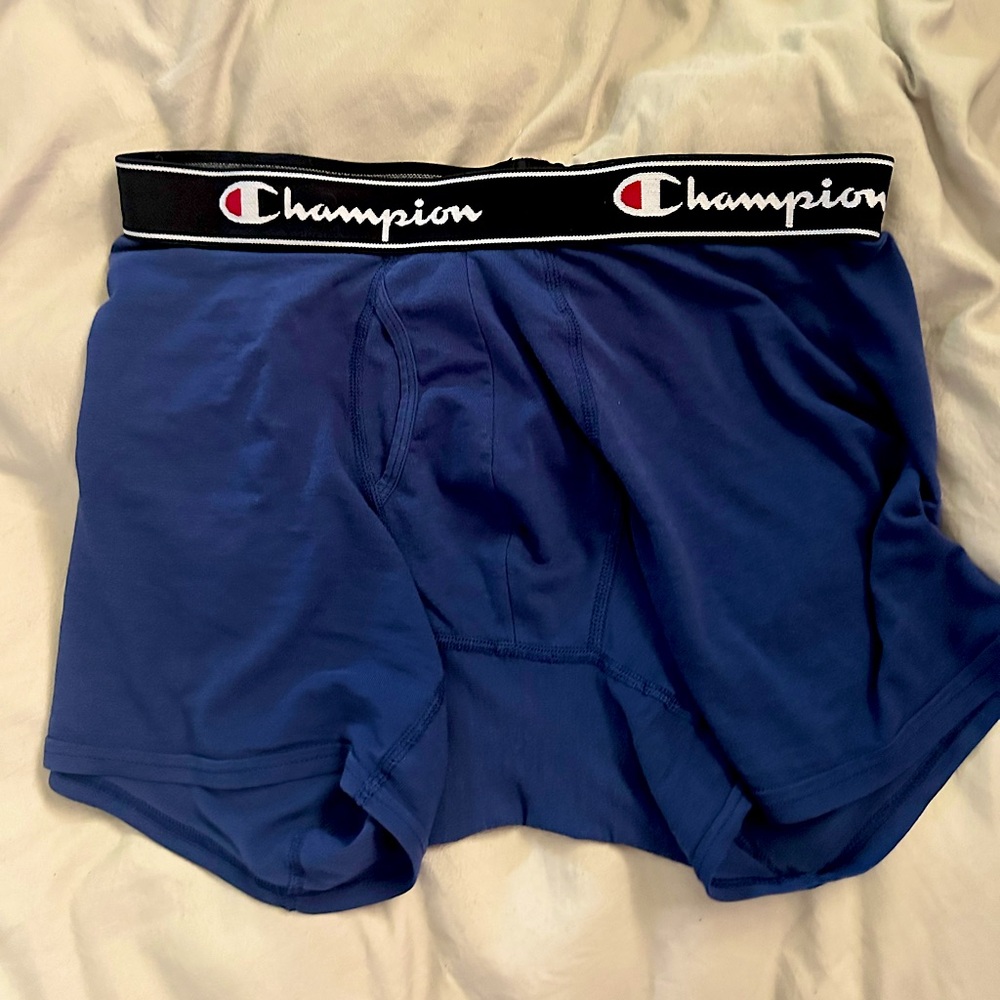 Champion Blue Boxer Briefs Athletic Comfort